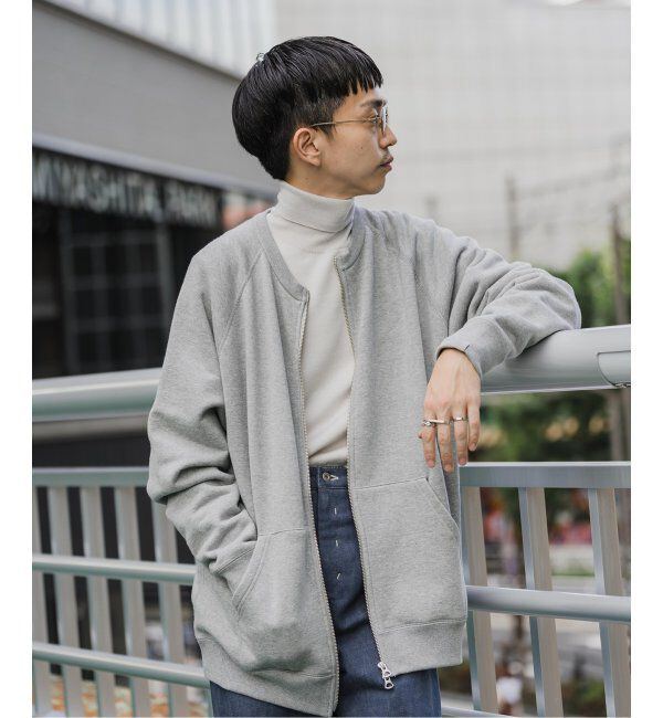 EDIFICE「【LOOPWHEELER for LOWERCASE】ライトツリウラケ ZIPカーディガン」|カーディガン|