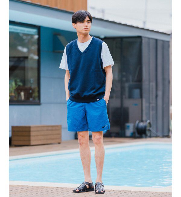 EDIFICE「【LOOPWHEELER for LOWERCASE】ライトツリウラケ Vネックベスト」|ベスト・ジレ|