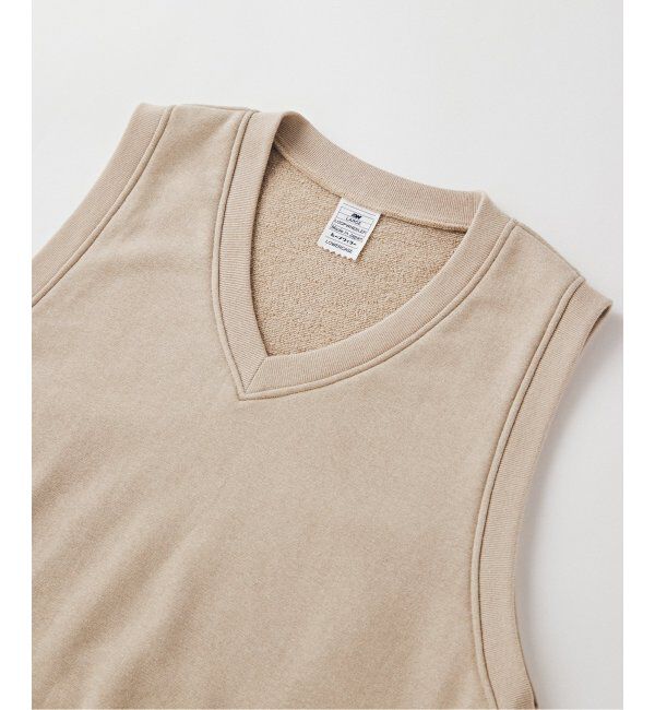 EDIFICE「【LOOPWHEELER for LOWERCASE】ライトツリウラケ Vネックベスト」|ベスト・ジレ|