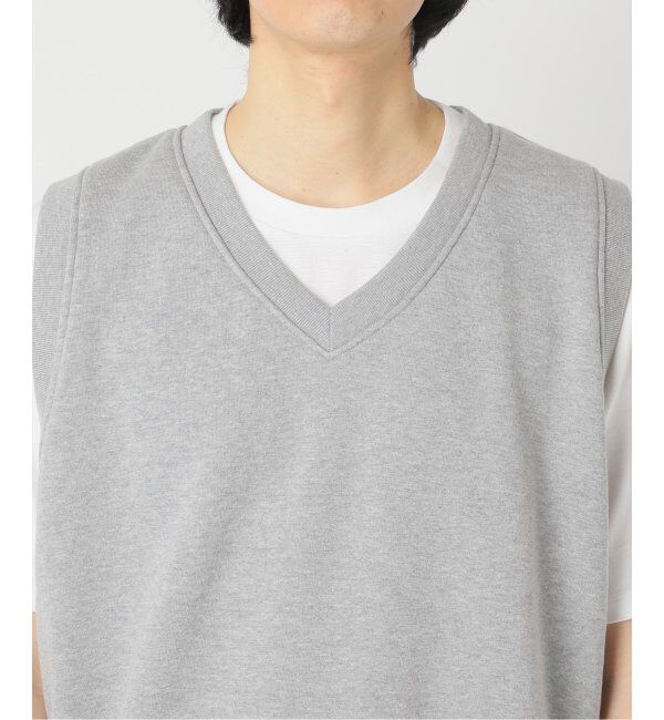 EDIFICE「【LOOPWHEELER for LOWERCASE】ライトツリウラケ Vネックベスト」|ベスト・ジレ|