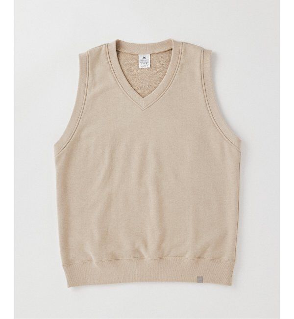 EDIFICE「【LOOPWHEELER for LOWERCASE】ライトツリウラケ Vネックベスト」|ベスト・ジレ|ベージュ