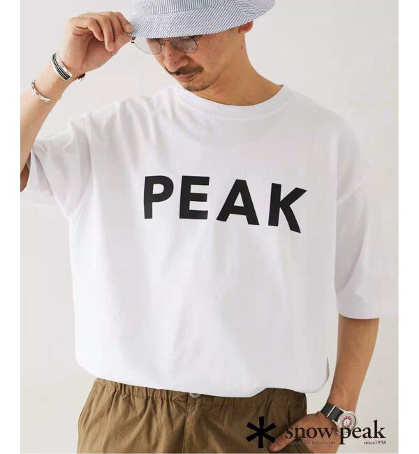 JOURNAL STANDARD relume「SNOW PEAK / スノーピーク 別注 &rdquo;PEAK SNOW&rdquo; ロゴTシャツ」|Tシャツ・カットソー|ホワイト