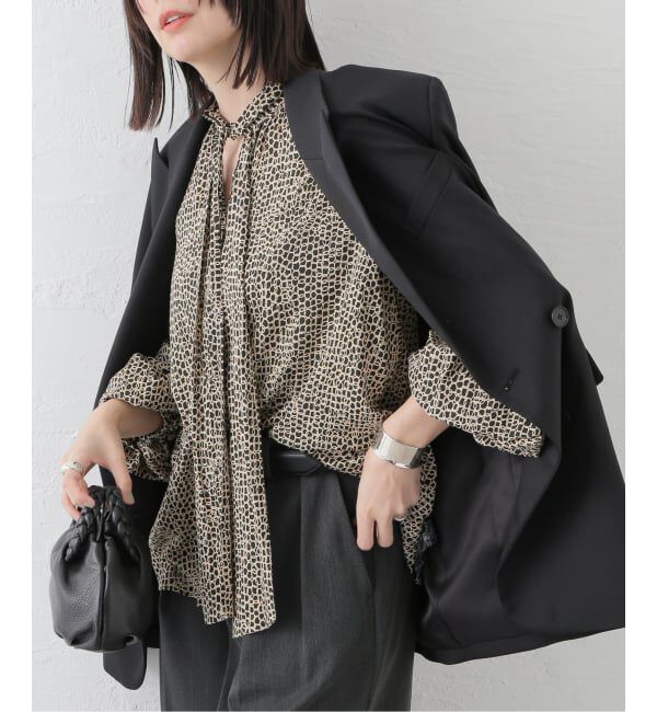 journal standard L'essage「《追加》IDEVEAUX＊IPEKERボウタイブラウス」|シャツ・ブラウス|ブラック A