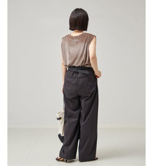 journal standard L'essage「ベロア タックノースリーブ」|Tシャツ・カットソー|