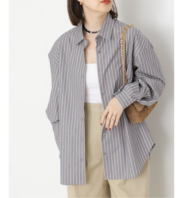 journal standard L'essage「CPムジ/ストライプデザインシャツ」|シャツ・ブラウス|グレーA