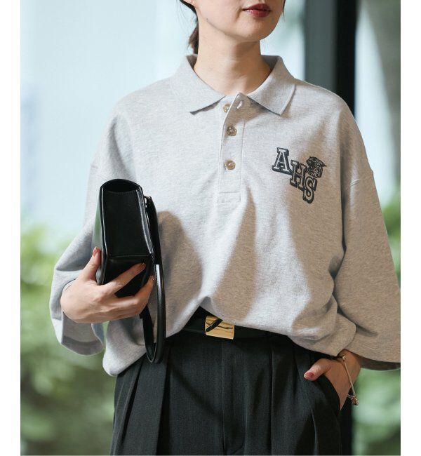 journal standard L'essage「《別注》【RUSSELL ATHLETIC/ラッセル・アスレティック】ポロエリ スエット」|Tシャツ・カットソー|グレーB