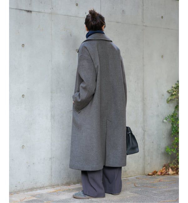 JOURNAL STANDARD スーパー140ビーバーステンカラーコート 茶色 JOURNAL STANDARD（ジャーナルスタンダード） ステンカラーコート