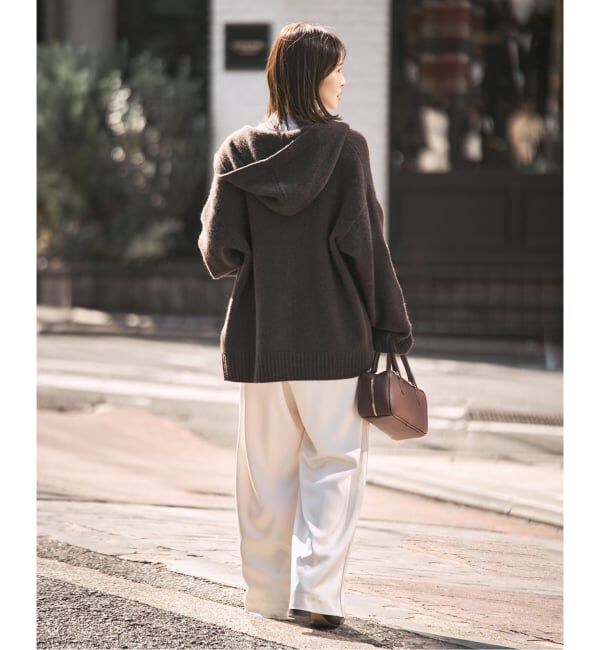 NOBLE「YAKフーディーカーディガン」|カーディガン|