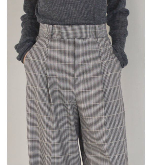 NOBLE「チェック柄裏起毛スラックスパンツ」|スラックス|
