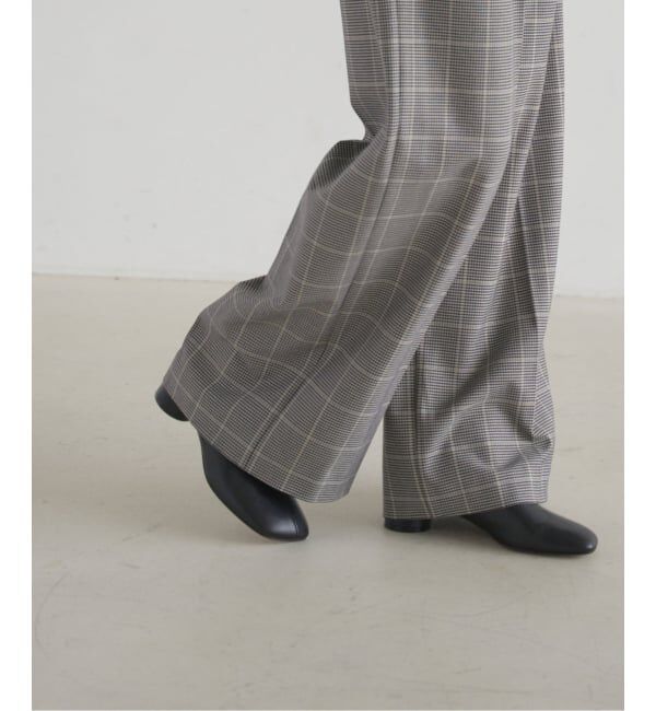 NOBLE「チェック柄裏起毛スラックスパンツ」|スラックス|