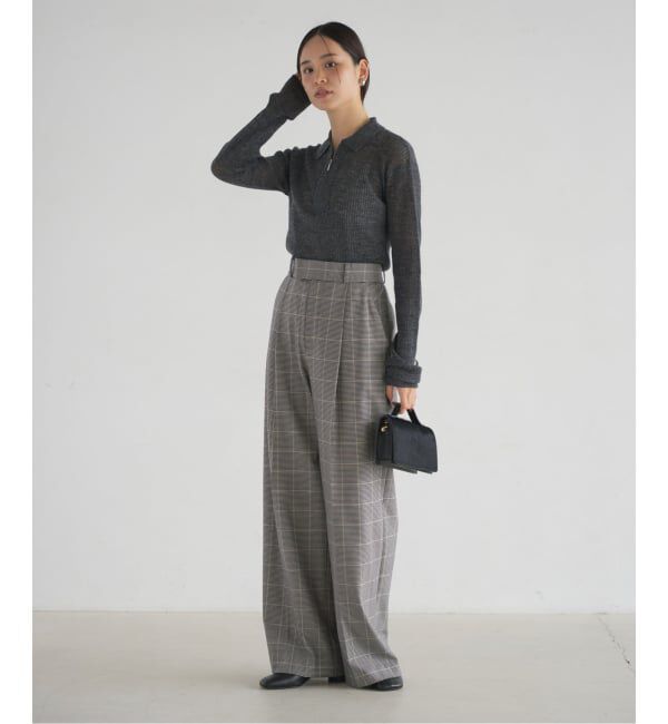 NOBLE「チェック柄裏起毛スラックスパンツ」|スラックス|