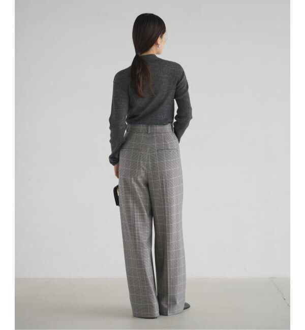 NOBLE「チェック柄裏起毛スラックスパンツ」|スラックス|