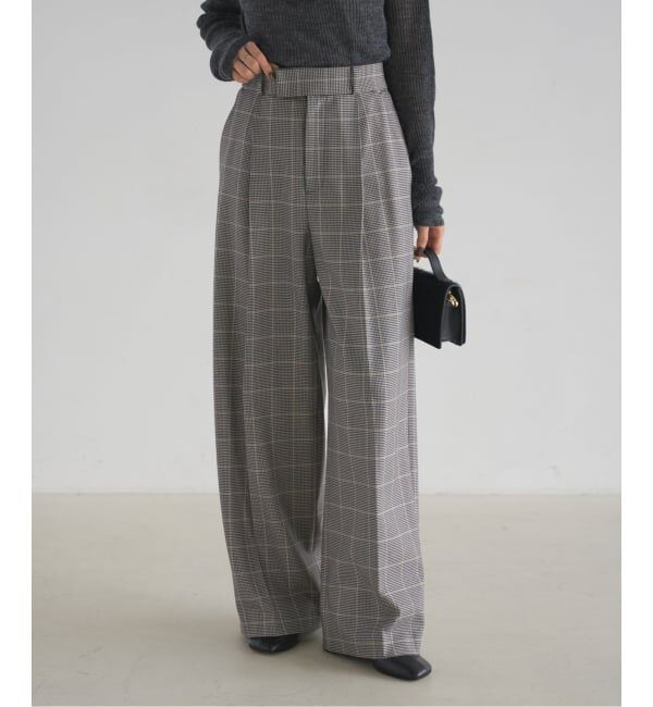 NOBLE「チェック柄裏起毛スラックスパンツ」|スラックス|