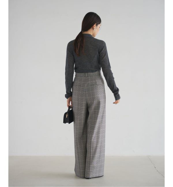 NOBLE「チェック柄裏起毛スラックスパンツ」|スラックス|