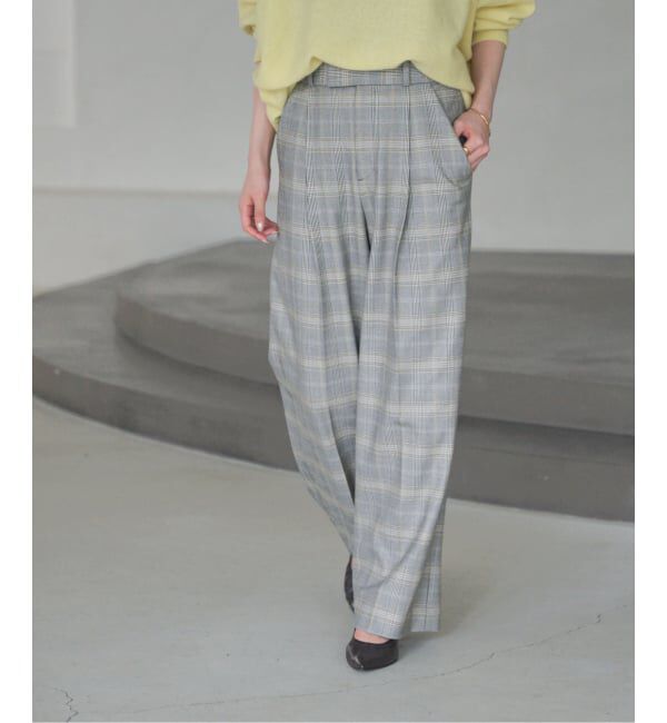 NOBLE「チェック柄裏起毛スラックスパンツ」|スラックス|