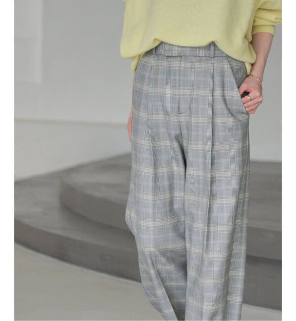 NOBLE「チェック柄裏起毛スラックスパンツ」|スラックス|