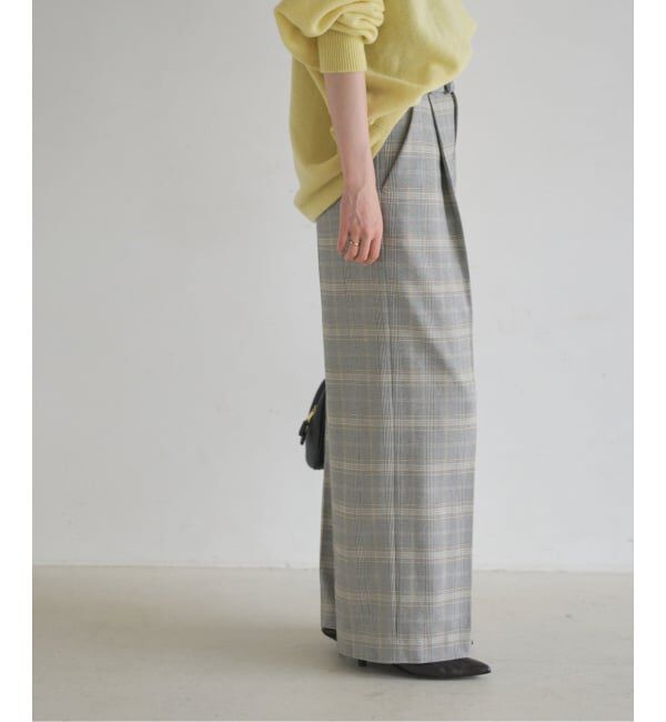 NOBLE「チェック柄裏起毛スラックスパンツ」|スラックス|