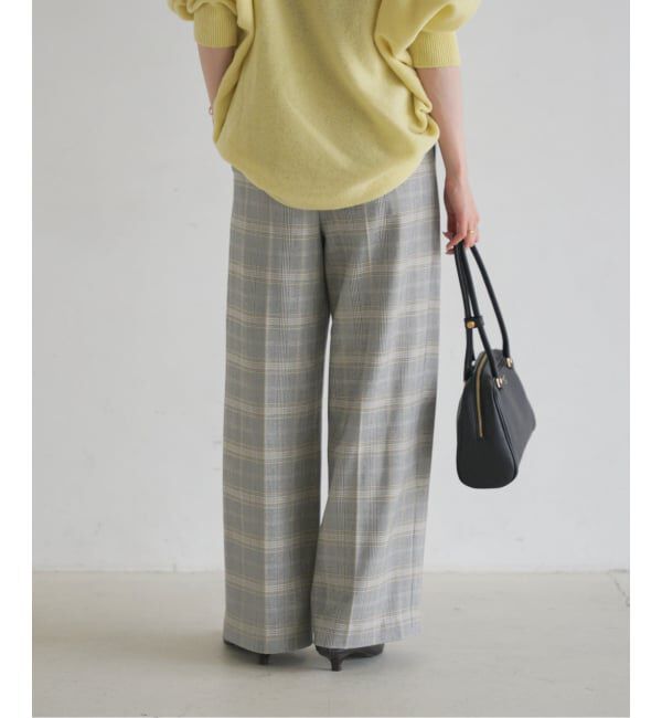 NOBLE「チェック柄裏起毛スラックスパンツ」|スラックス|