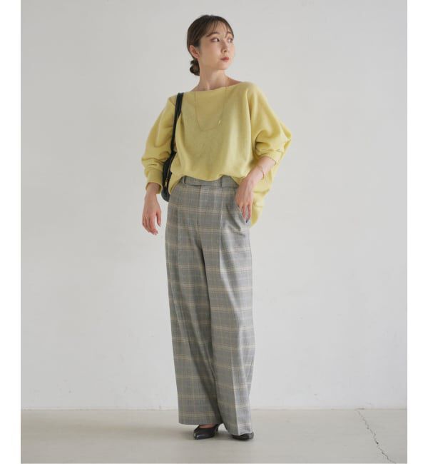 NOBLE「チェック柄裏起毛スラックスパンツ」|スラックス|