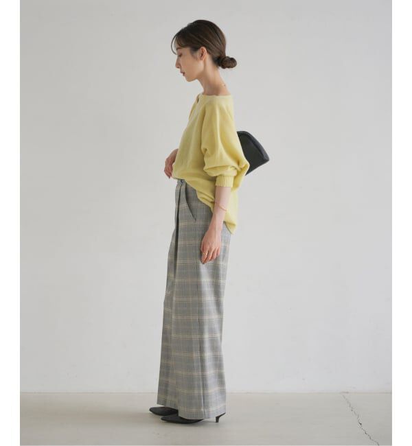 NOBLE「チェック柄裏起毛スラックスパンツ」|スラックス|