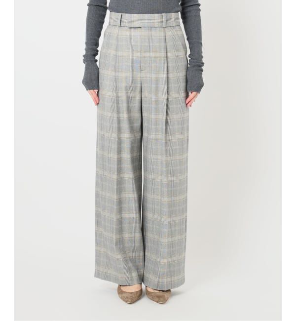 NOBLE「チェック柄裏起毛スラックスパンツ」|スラックス|