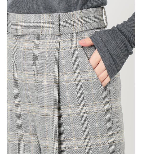 NOBLE「チェック柄裏起毛スラックスパンツ」|スラックス|