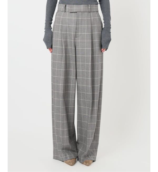NOBLE「チェック柄裏起毛スラックスパンツ」|スラックス|
