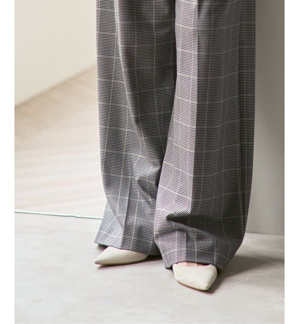 NOBLE「チェック柄裏起毛スラックスパンツ」|スラックス|