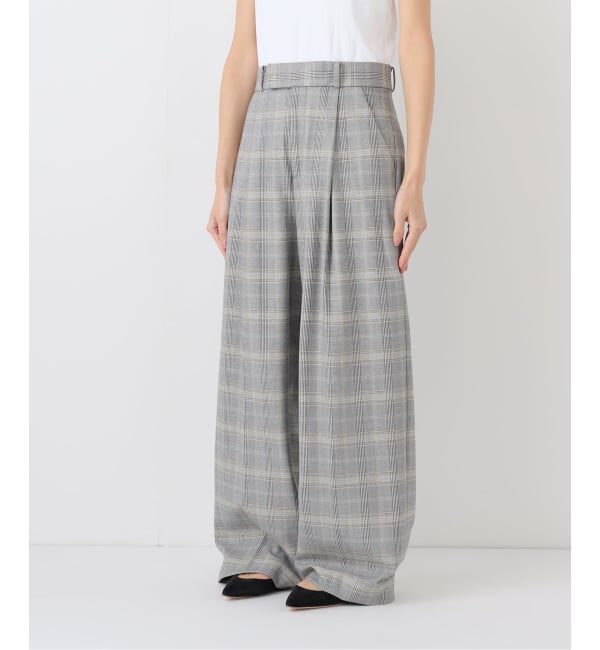 NOBLE「チェック柄裏起毛スラックスパンツ」|スラックス|