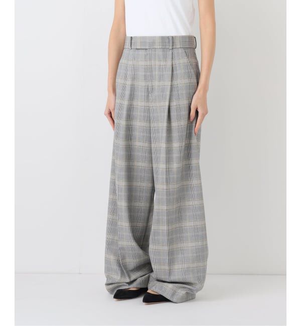 NOBLE「チェック柄裏起毛スラックスパンツ」|スラックス|