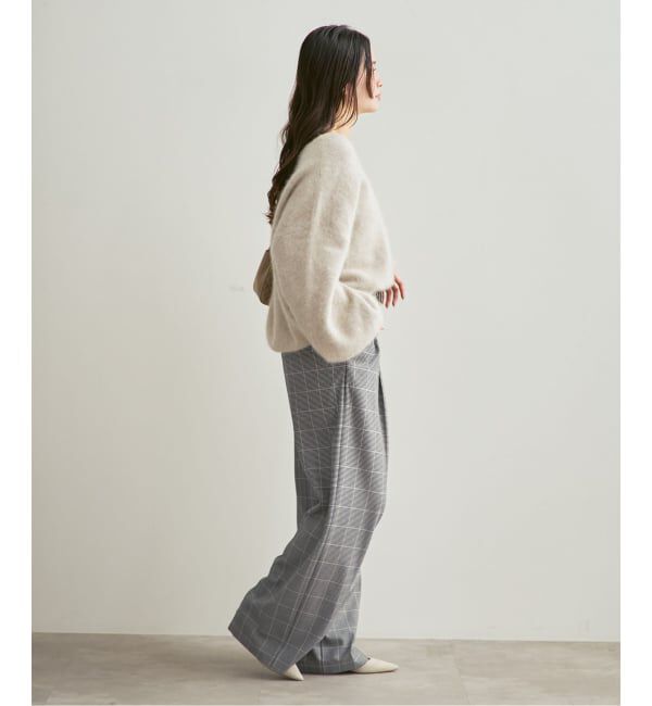 NOBLE「チェック柄裏起毛スラックスパンツ」|スラックス|
