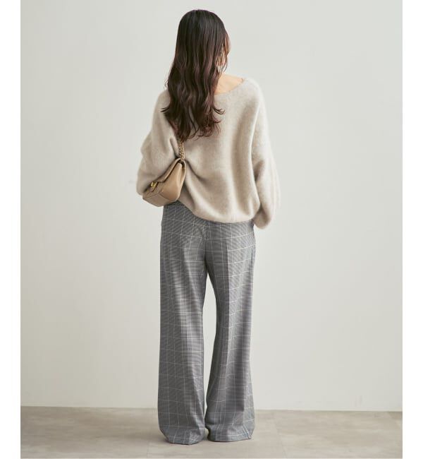 NOBLE「チェック柄裏起毛スラックスパンツ」|スラックス|