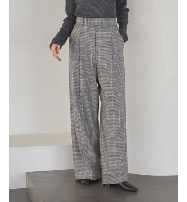 NOBLE「チェック柄裏起毛スラックスパンツ」|スラックス|