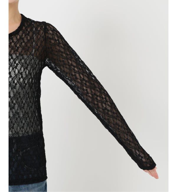 Spick and Span「《追加》ストレッチレースクルーネックプルオーバー」|Tシャツ・カットソー|