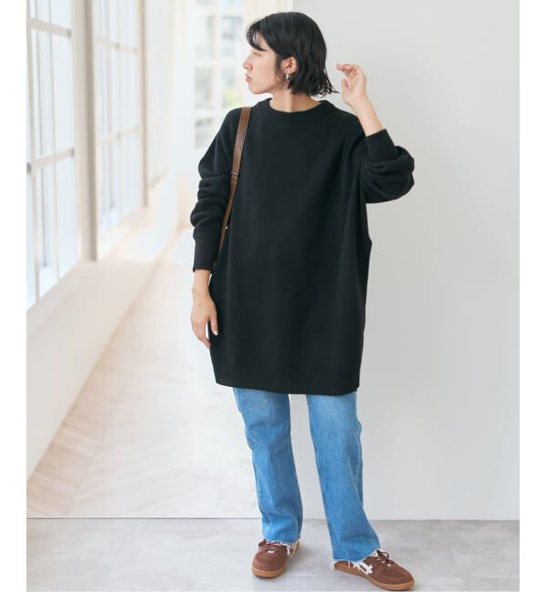 Spick and Span「2WAYロングスリットチュニックプルオーバー」|ニット・セーター|