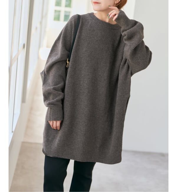 Spick and Span「2WAYロングスリットチュニックプルオーバー」|ニット・セーター|