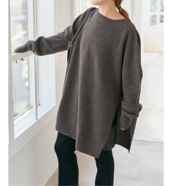 Spick and Span「2WAYロングスリットチュニックプルオーバー」|ニット・セーター|