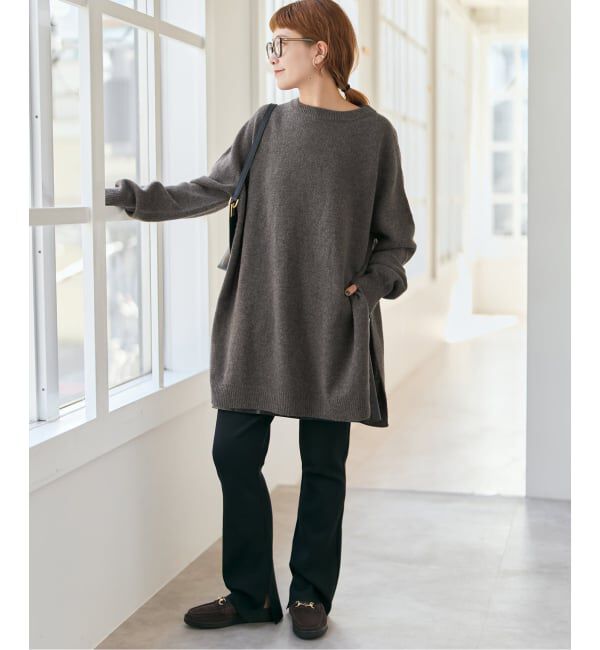 Spick and Span「2WAYロングスリットチュニックプルオーバー」|ニット・セーター|
