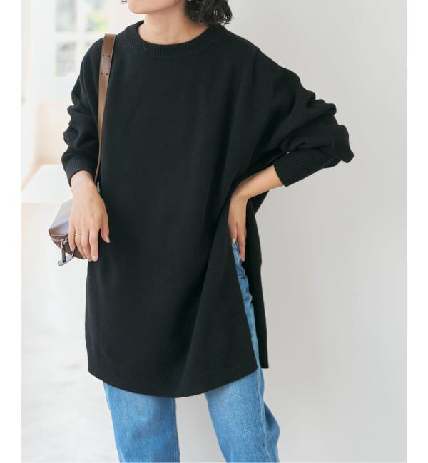 Spick and Span「2WAYロングスリットチュニックプルオーバー」|ニット・セーター|