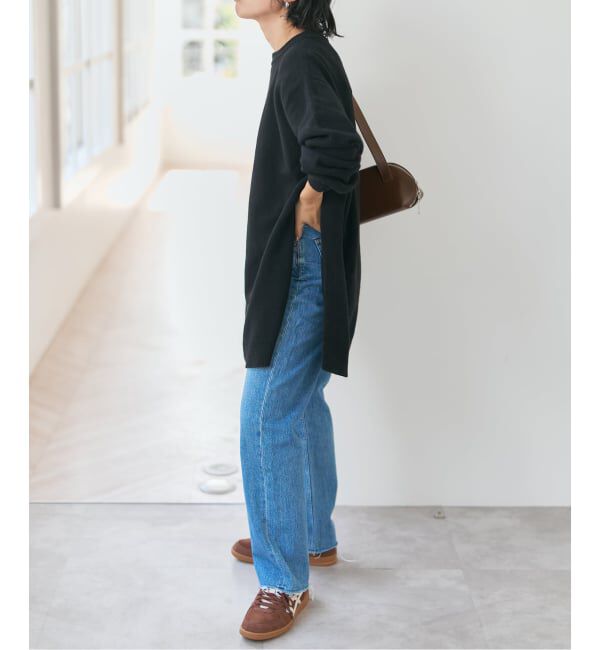 Spick and Span「2WAYロングスリットチュニックプルオーバー」|ニット・セーター|