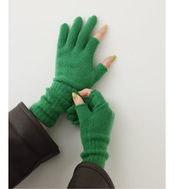 Spick and Span「WILLIAM BRUNTON/ウィリアム ブラントン ロングカーフグローブオープンターム」|手袋|グリーン