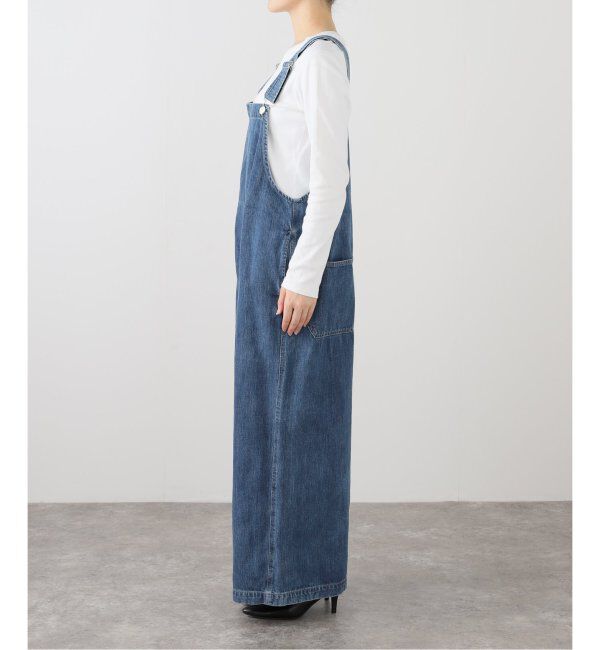  「【洗える】Munich/ミューニック スラブコットンデニムオールインワン」|オールインワン|