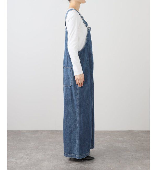  「【洗える】Munich/ミューニック スラブコットンデニムオールインワン」|オールインワン|