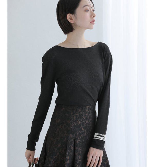  「【洗える】強撚フライスボートネックプルオーバー」|Tシャツ・カットソー|