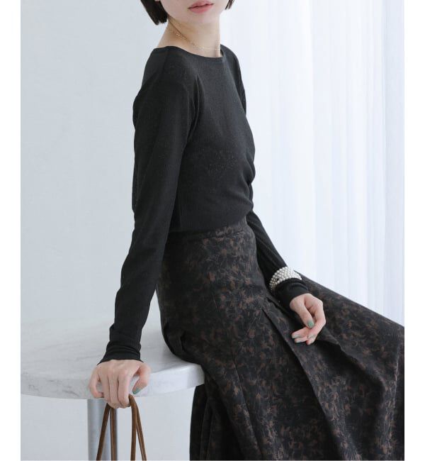  「【洗える】強撚フライスボートネックプルオーバー」|Tシャツ・カットソー|