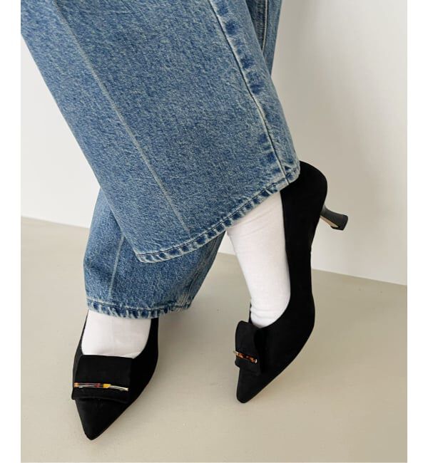  「5cmポインテッドマーブルバーパンプス」|パンプス|ブラック