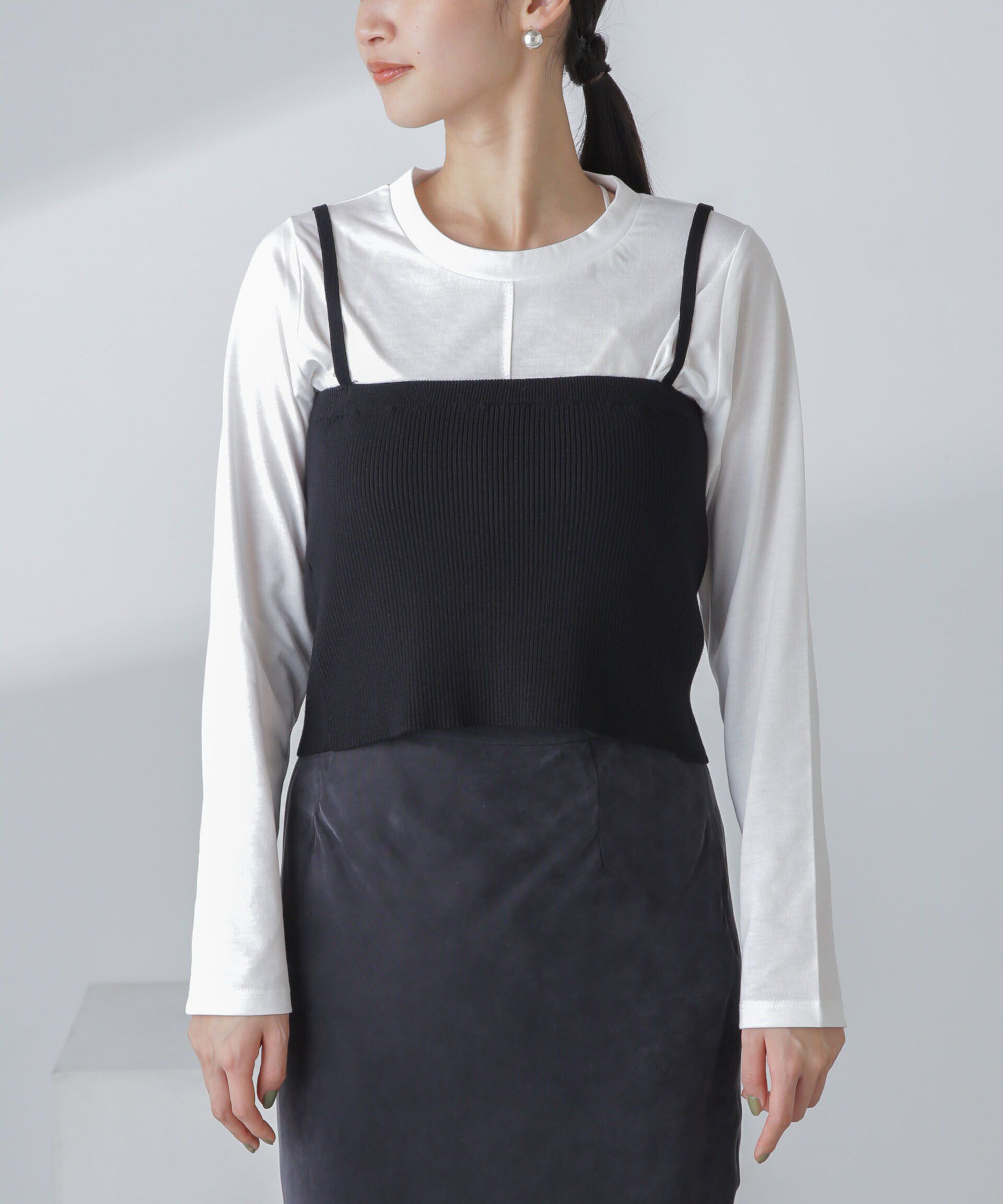 nano･universe「3WAYニットビスチェセットTee」|Tシャツ・カットソー|