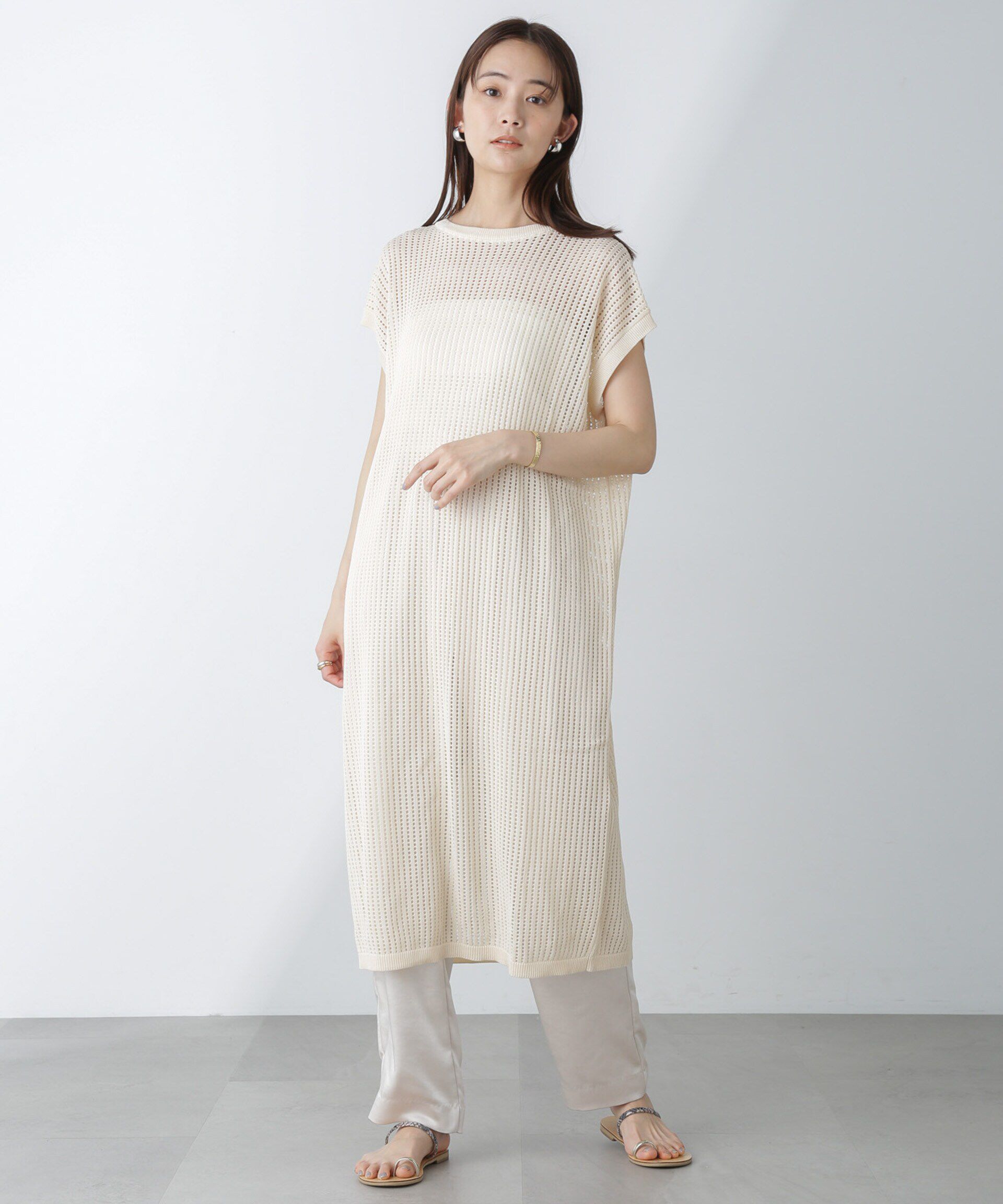 nano･universe「前後2wayメッシュワンピース」|ワンピース|