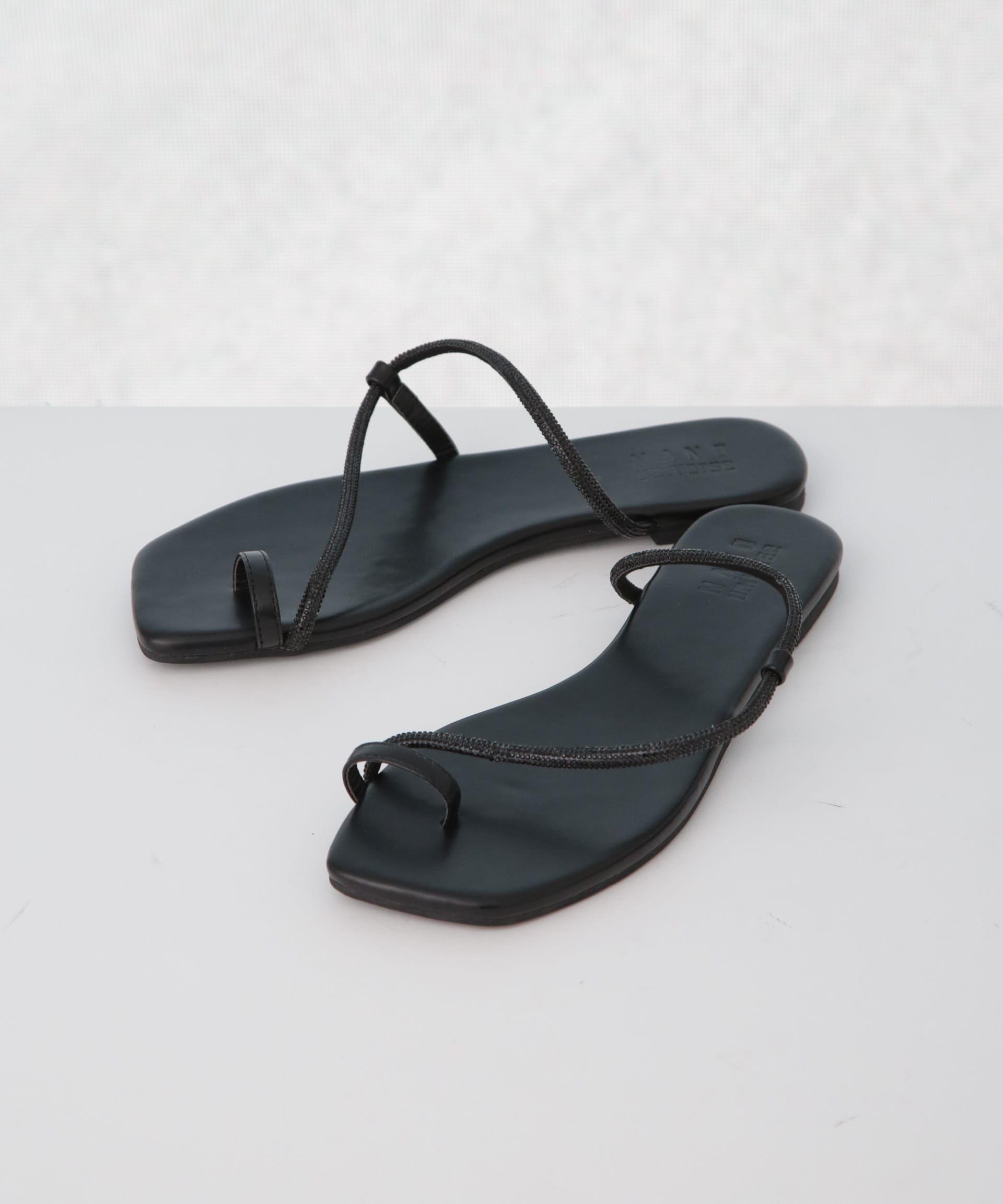 nano･universe「ラインストーントングサンダル」|サンダル|