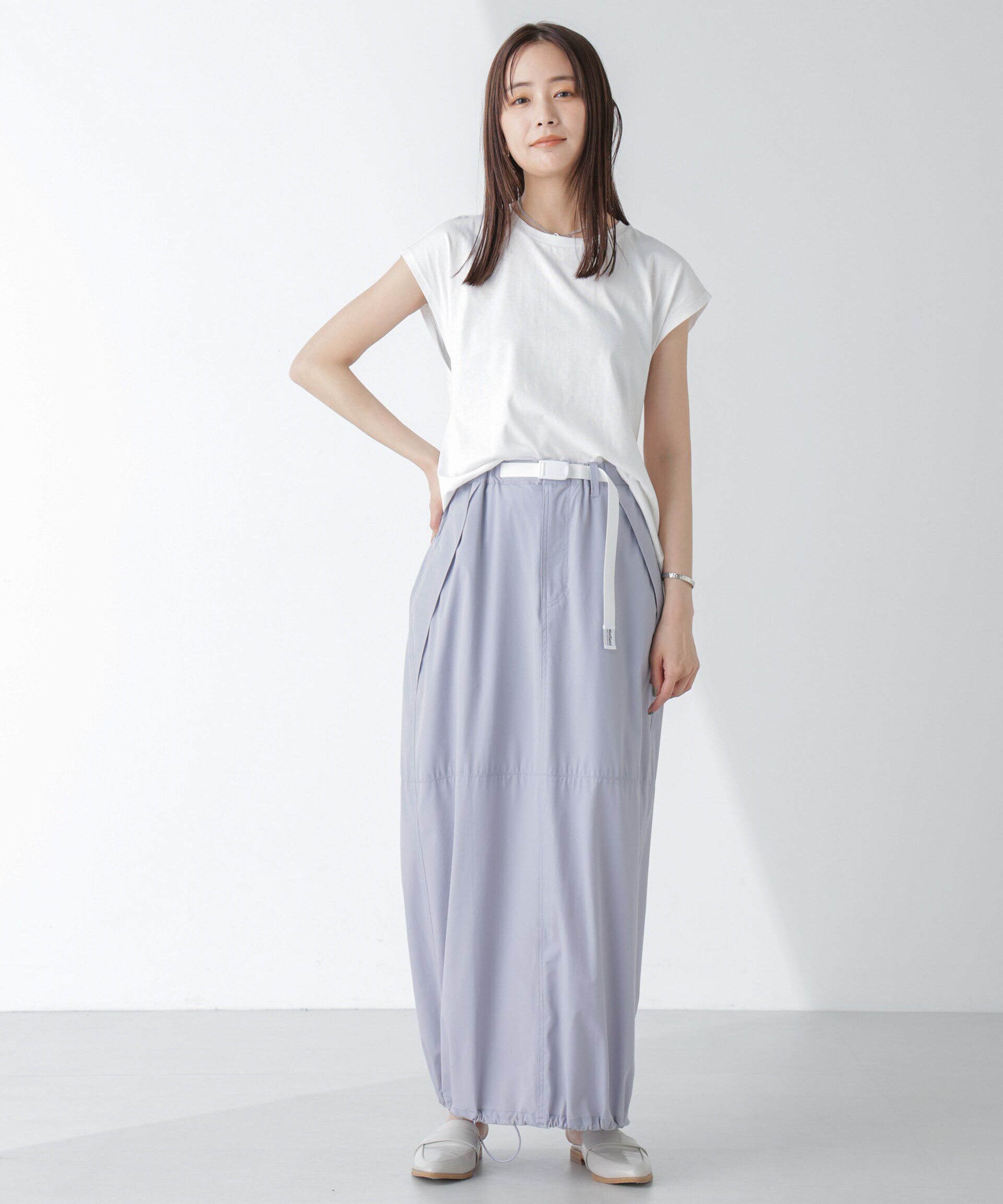 nano･universe「バックギャザーオープンデザイントップス」|Tシャツ・カットソー|